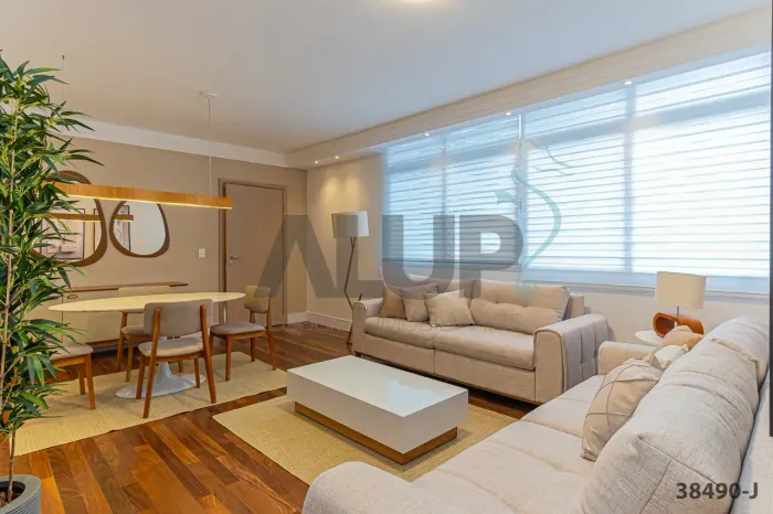 Apartamento mobiliado de 120 m² para locação no Jardim Paulista | 3 dormitórios | 1 suíte