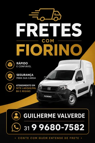 FRETES RÁPIDOS COM FIORINO | SETE LAGOAS, BH E REGIÃO