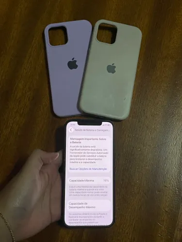 iPhone 12 64GB Preto - Conservado + Capinhas 