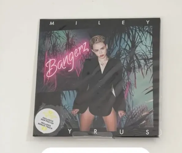 DISCO DE VINIL BANGERZ MILEY CYRUS PRETO 10 aniversário