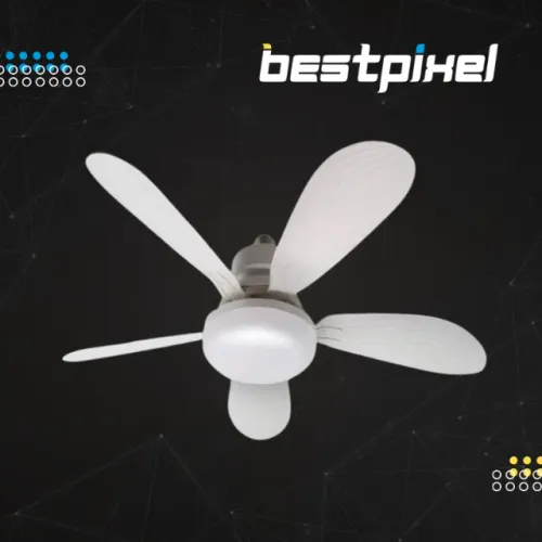 Ventilador de Teto com Luminária LED 6 Pás Bocal E27 3 Cores