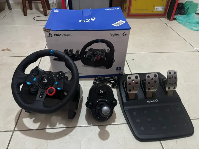 Volante Logitech G29 + Câmbio + Pedais - Estado impecável
