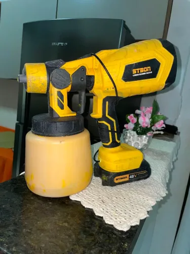 Pistola de pintura pulverizadora sem fio da marca STBON