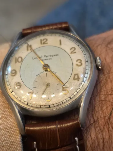 Relógio masculino suíço Girard Perregaux Calatrava original anos 60 revisado impecável