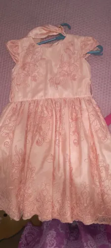 Vestido de festa Salmão 