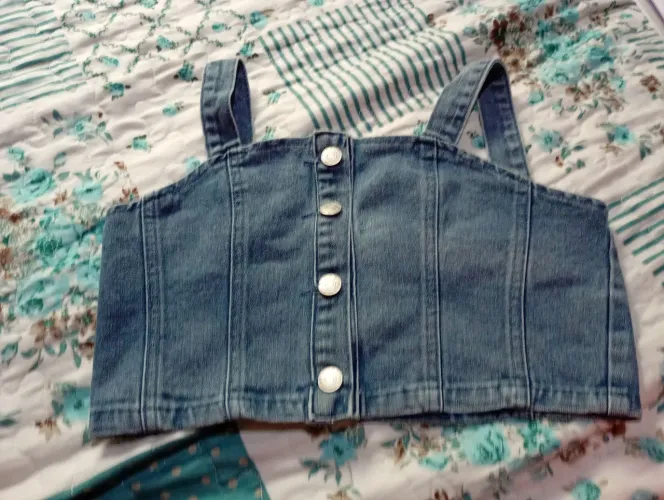 Cropped jeans infantil