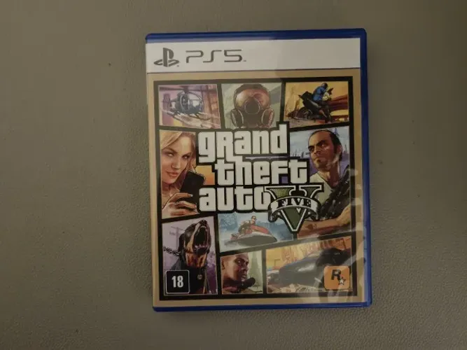 Jogo GTA V PS5 Mídia Física Original com Mapa