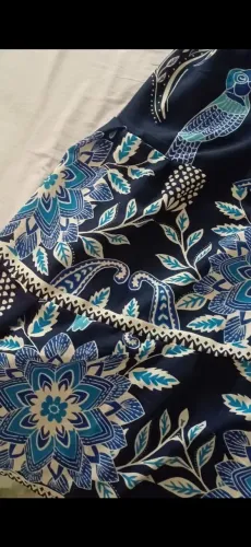 Vestido estampado longo