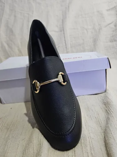 Mocassim Feminino Detalhe Fivela Preto