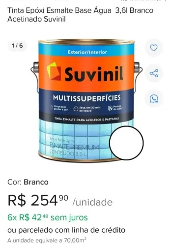 Tinta epóxi multi superfícies branca
