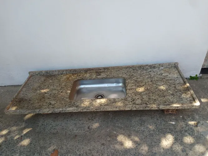 Pia de cozinha de pedra granito 180 x 55
