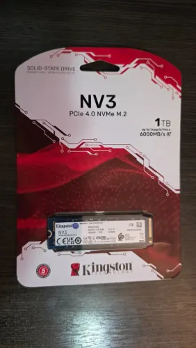 SSD NVME Kingston NV3 1TB PCIe 4.0 Novo Lacrado