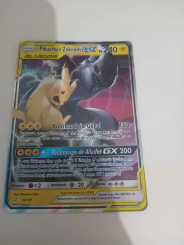 pikachu e zekrom em condição NM