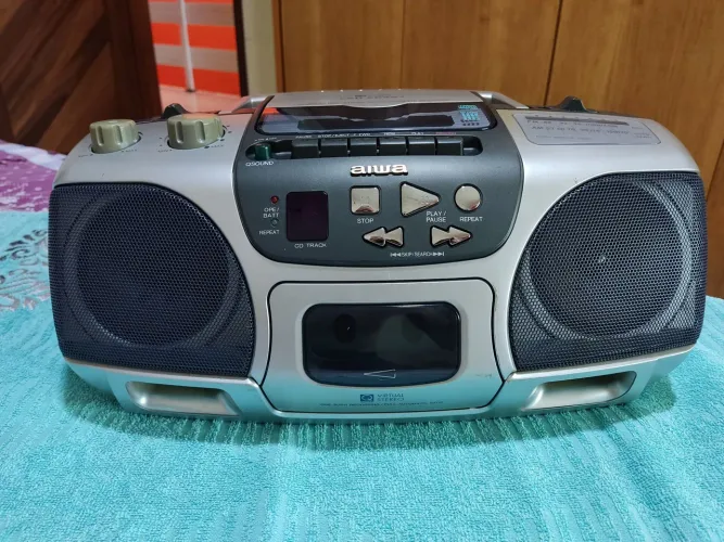 Rádio Aiwa CSD-ES227. AM/FM, Cd e Tape Beck