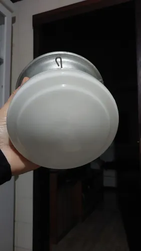 Cúpula lustre antigo vidro opalino