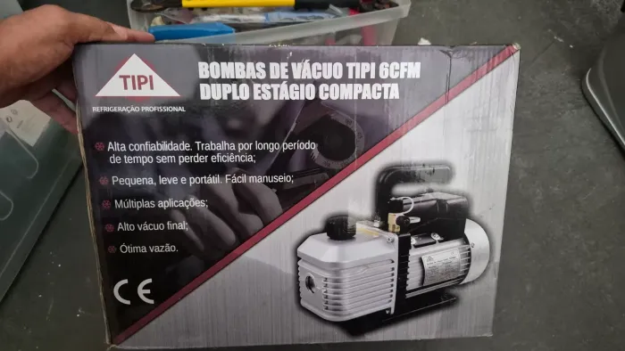 Bomba de Vácuo Tipi 6CFM Duplo Estágio Compacta
