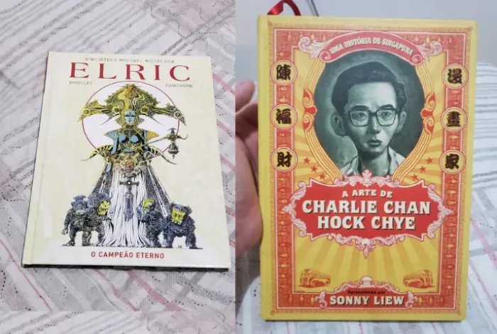 3 hq pipoca e nanquim Elric o campeão eterno Conto de areia Arte de charlie chan hock chye