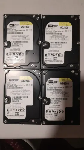 4 Unidades HD Sata 250GB Western Digital 