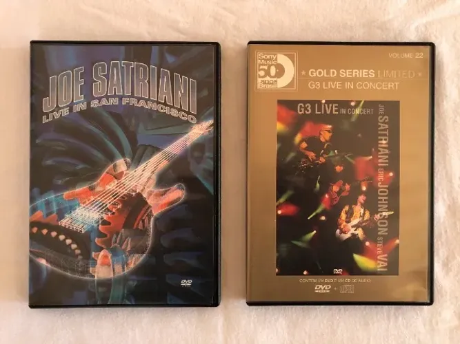 2 Dvd Duplos Joe Satriani - Live In San Francisco + G3 Live