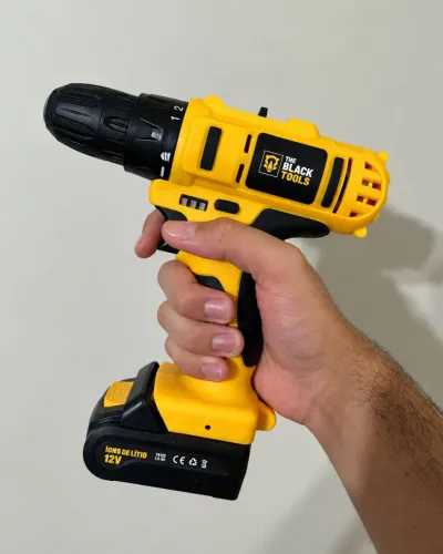 Furadeira Parafusadeira Sem Fio 12V com Bateria - TB-12E