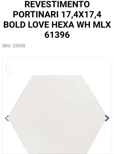 Revestimento Portinari Bold Love Hexa Branco