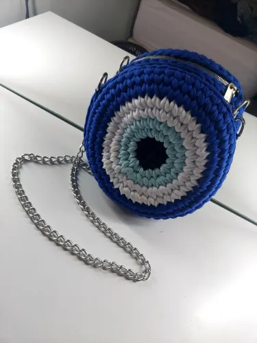 Bolsa de crochê Olho Grego