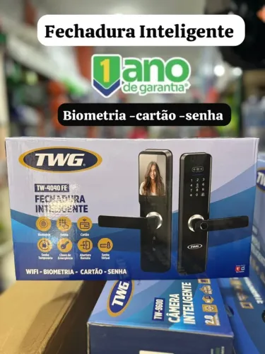 Fechadura Digital Inteligente TWG TW-4040FE - Biometria + Senha + Cartão