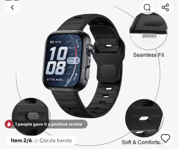Pulseira De Silicone Respirável Para Huawei Watch Fit 5 / 4 / 3 e Pro