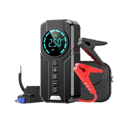 Bomba de Ar Portatil Compressor Inflator Multi-função 4 em 1 Auxiliar Partida Bateria Port