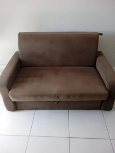 Sofá cama 2 lugares com baú