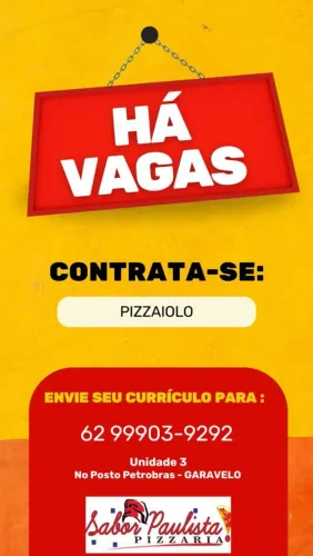 vaga de pizzaiolo