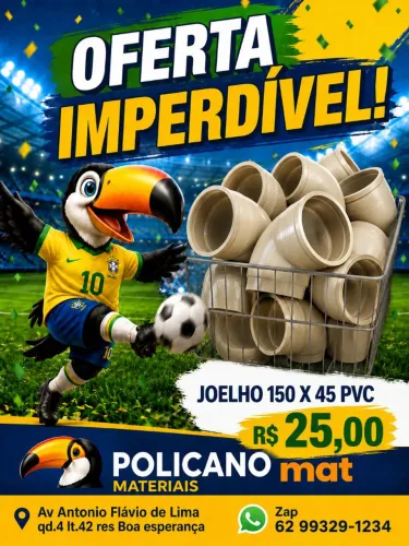 Joelho 150 x 45 pvc