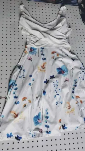Vestido malha soft com transpassado no busto Tam M