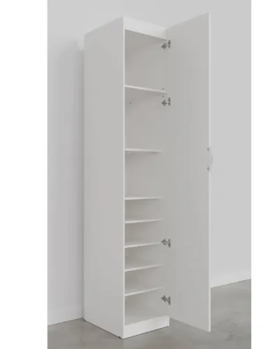 Guarda-Roupa 1 Porta 6 Prateleiras Hera CabeCasa MadeiraOriginals - Novo