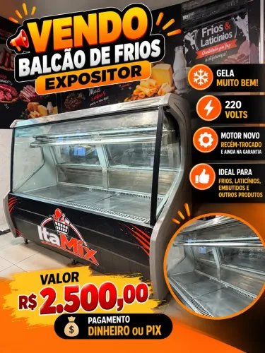 Balcão de frios expositor