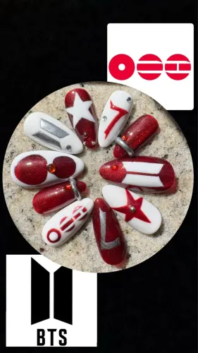 Unhas postiças BTS - Arirang
