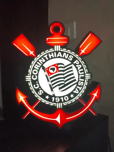 Luminária led 3d Corinthians 