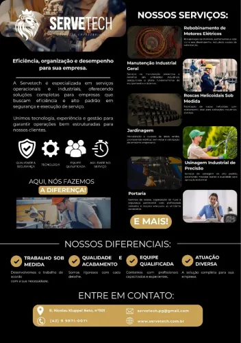 Serviço de fabricação e manutenção industrial predial