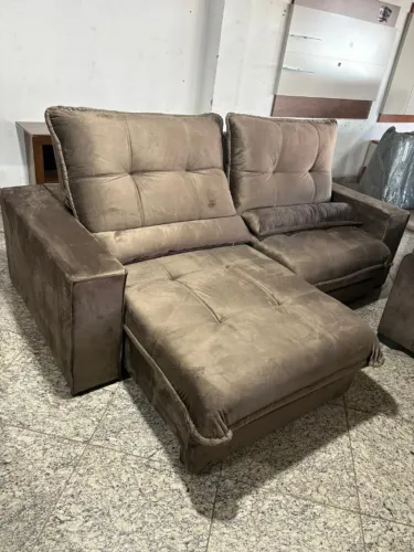 Sofá Coliseu Retrátil Reclinável 2,90m Pillow 30cm Durável Premium