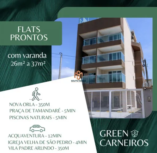 Flats localizados a 250 m2 da Praia dos Carneiros/ Tamandaré REF: 6402