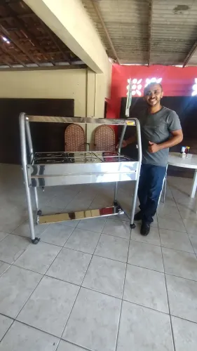 BUFFET SELF SERVICE INOX 06 CUBAS TÉRMICO IBET 