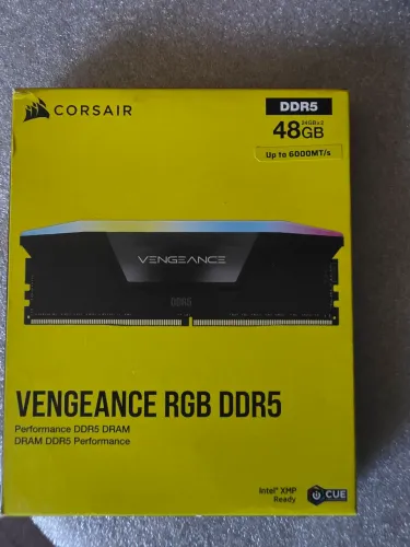 MEMORIA RAM CORSAIR VENGEANCE RGB 2X24GB (48GB) DDR5 6000MHZ CMH48GX5M2B6000C30 CL30 HYNIX