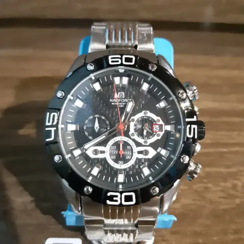 Relógio Masculino de Luxo Prata - Naviforce, prova d'água + brinde (Novo)