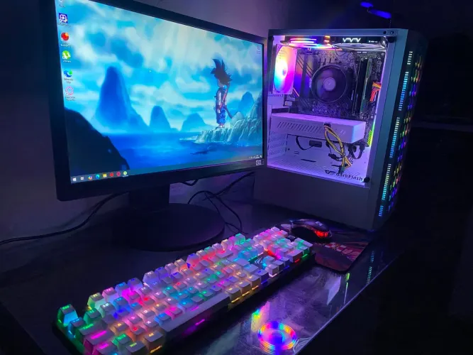 Pc gamer Ryzen 5 4500 + Rx580 16gb ram novo zero troco em iPhone ou vídeogame 