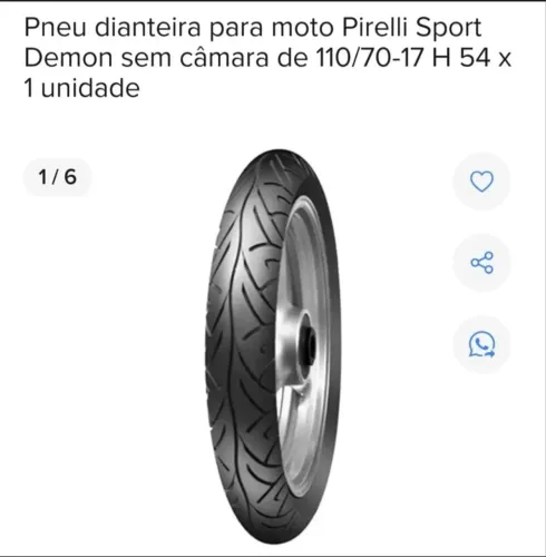 pneu para moto 110/70-17 Dianteiro