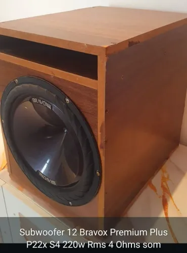Subwoofer Bravox Premium Plus P22x S4 220w com caixa