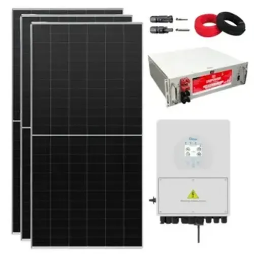 kit solar HIBRIDO 5,13kWp 640kWh/mês off-grid com bataria de lítio