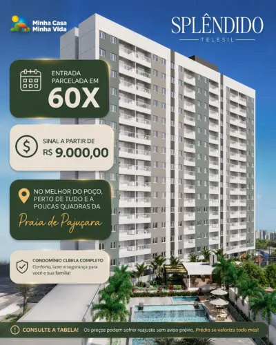 *MORE PRÓXIMO A PRAIA PELO PROGRAMA MINHA CASA MINHA VIDA - SPLENDIDO RESIDENCE