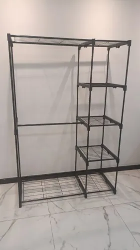 Closet organizador arara armario plástico guarda roupa portátil 