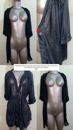 Desapego desta belíssima saída de praia toda rica em detalhes! Usado apenas uma vez! $20